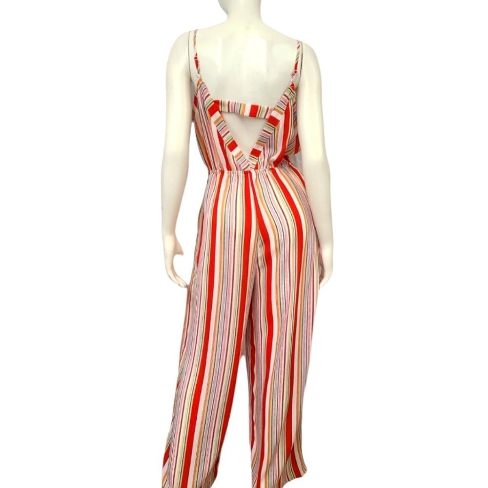 Flying Tomato Red Striped Romper Womens size Large - Picture 7 of 8